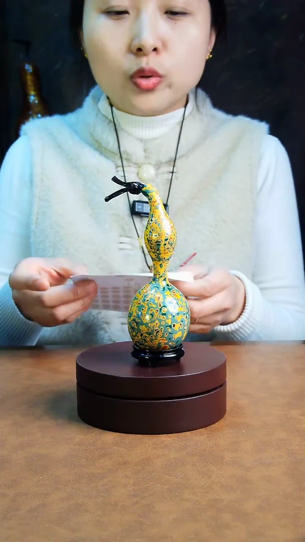 【闪购商品】256直播一物一图大漆酒葫芦送底座送挂绳