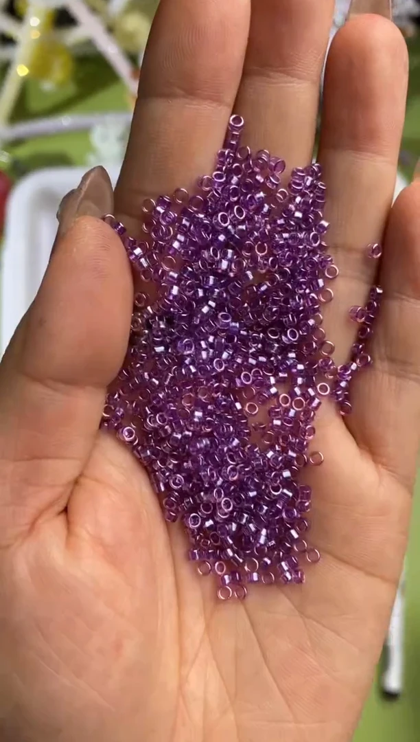 玻璃1126卡2.5古董珠50克紫色