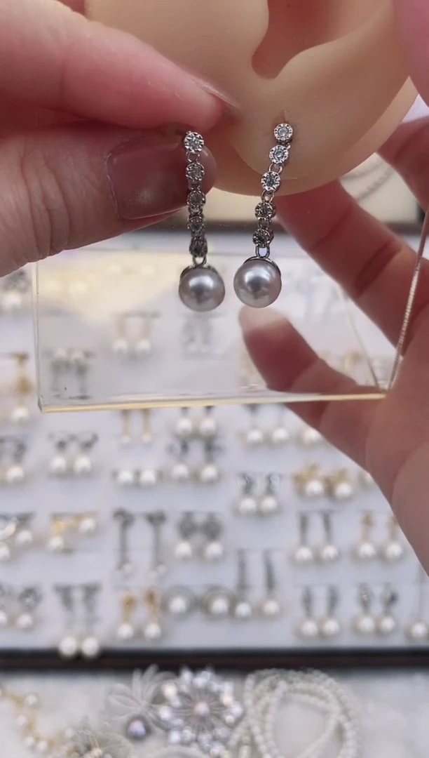 合金耳饰淡水珍珠85
