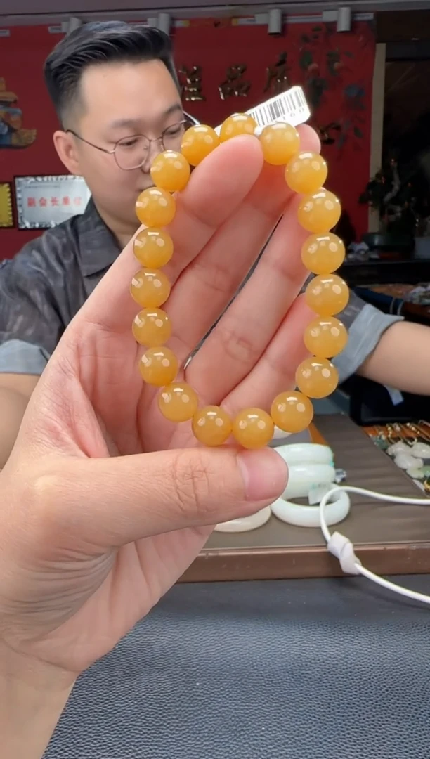 手串未镶嵌和田玉且末糖单圈手串