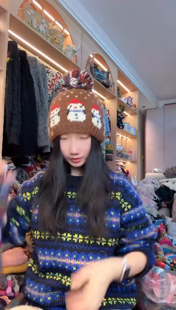 羊毛美利奴深咖雪人