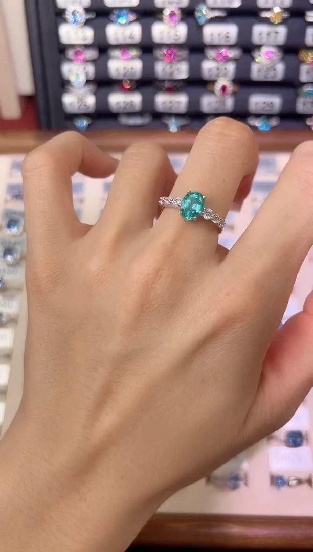 碧玺戒指银S925镶嵌0000