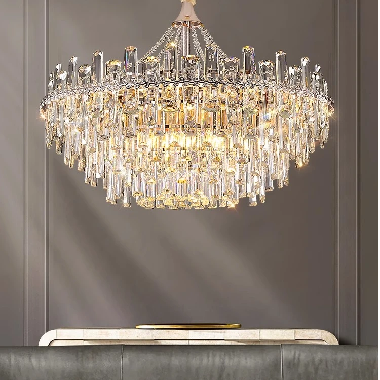 轻奢水晶吊灯大气后现代大客厅家用主灯新款别墅高档餐厅卧室灯具