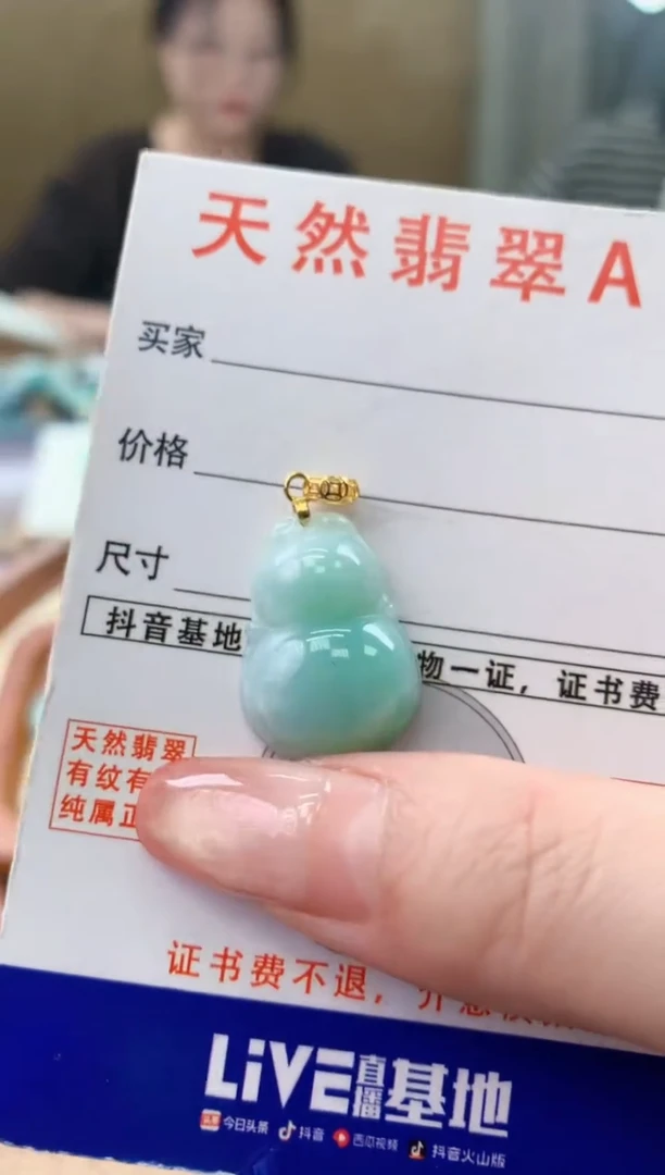 颈饰未镶嵌翡翠天然A货翡翠挂件