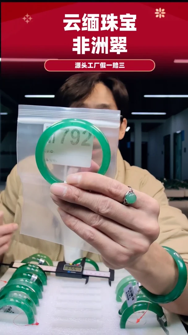 未镶嵌手镯石英质玉（非洲翠）56圈口M792
