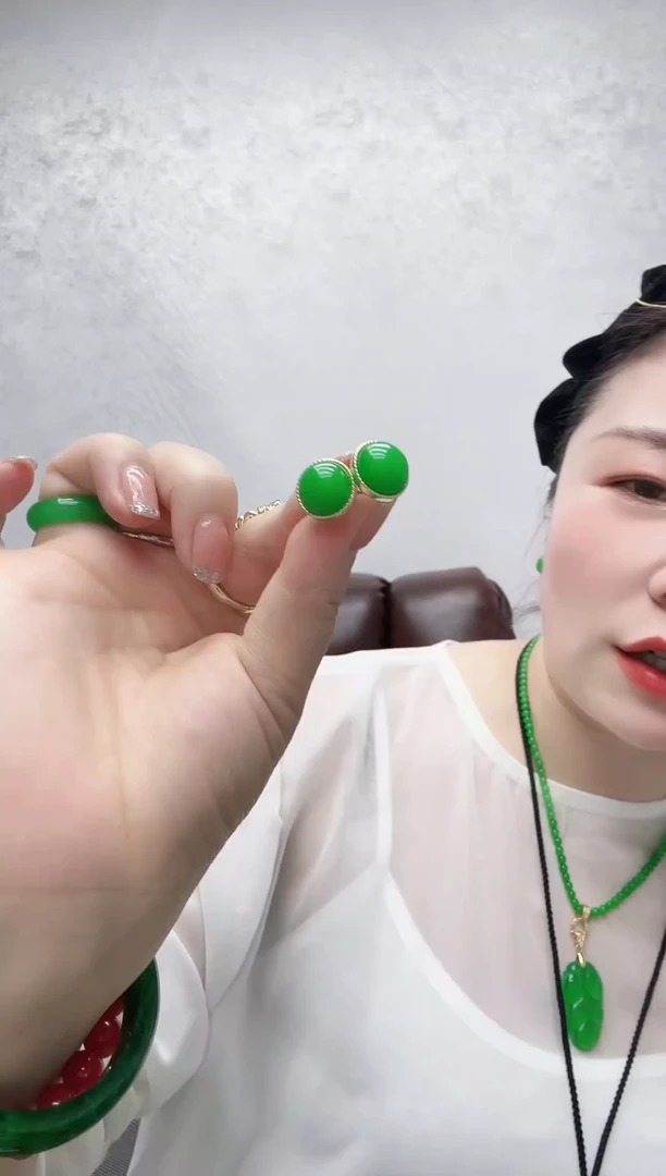 未镶嵌翡翠耳钉B8编号耳钉