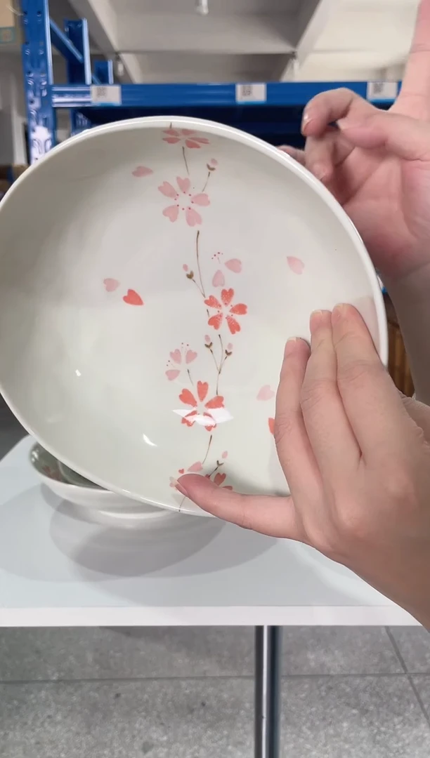 陶瓷花帘子6.6英寸椭圆钵