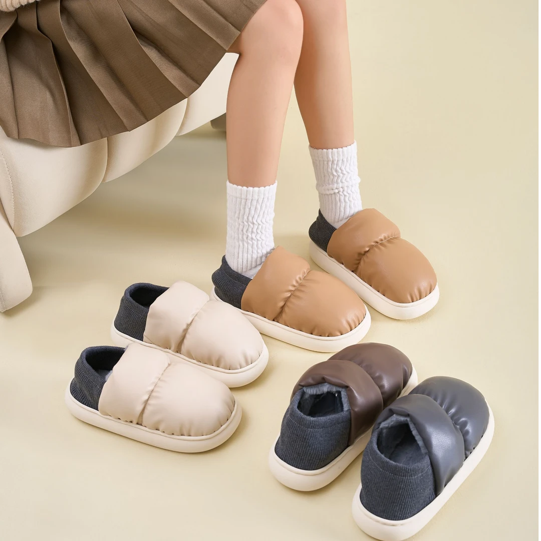 COQUI酷趣情侣款【防水两穿】包跟棉拖鞋包脚厚底保暖棉拖鞋男女