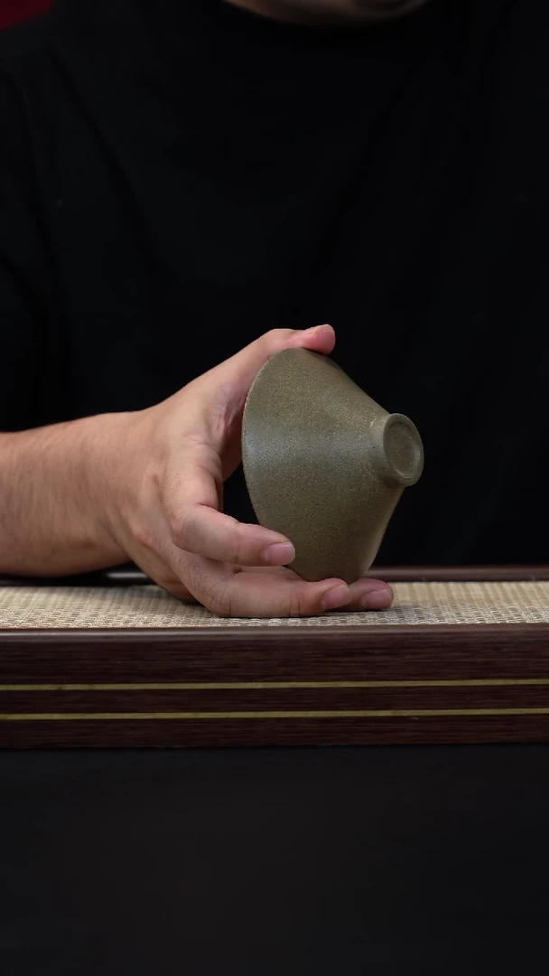 茶壶紫砂青段斗笠杯