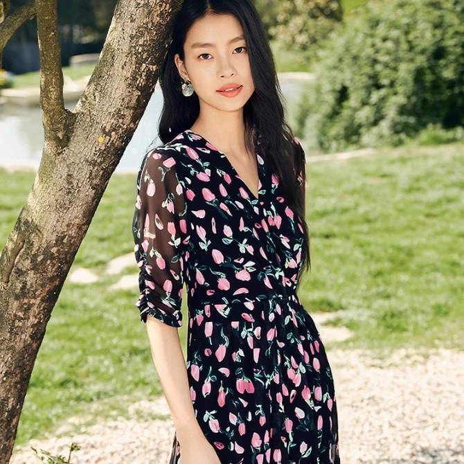 【羊羊专属】【花事漫旅珂莱蒂尔浪漫茶歇连衣裙V