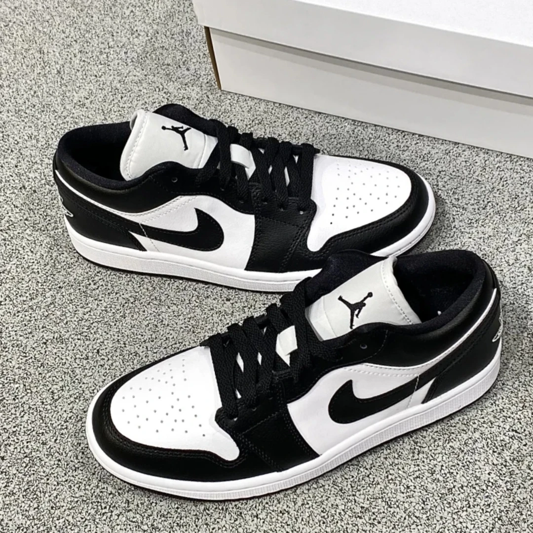 Air jordan 1 low黑白熊猫男女款舒适运动鞋复古休闲板鞋官方正品