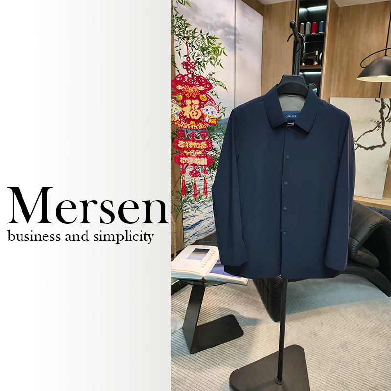 朗度【翻领夹克】男士休闲高端春夏款休闲通勤翻领夹克 08H059