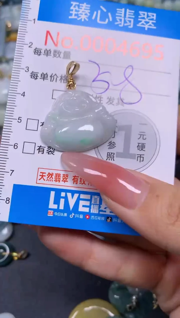 【闪购商品】翡翠颈饰未镶嵌含绳0004695