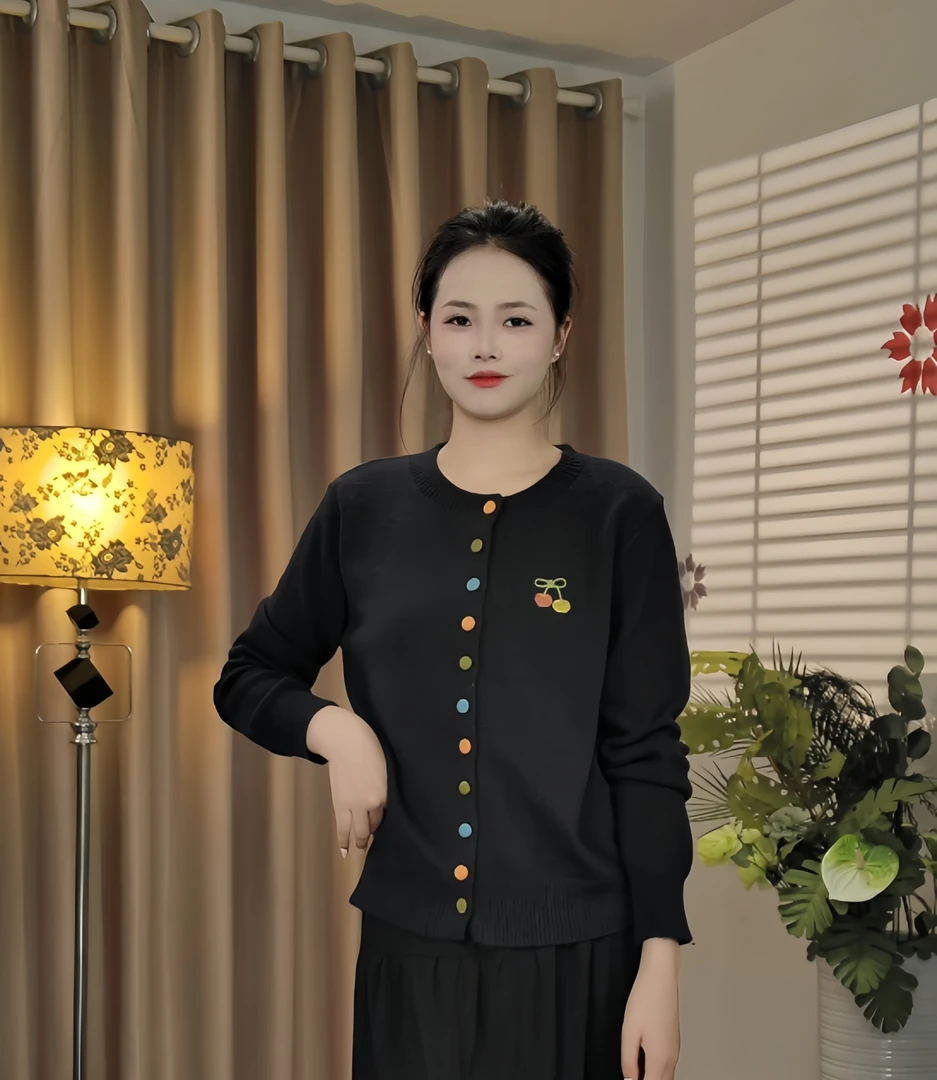 秋季针织圆领毛针织衫网红衫春秋冬季开衫