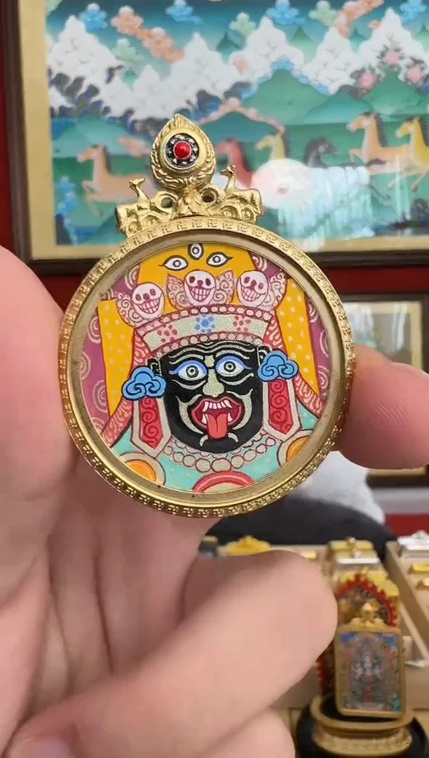 吊坠扎老师-热贡纯手绘-安安