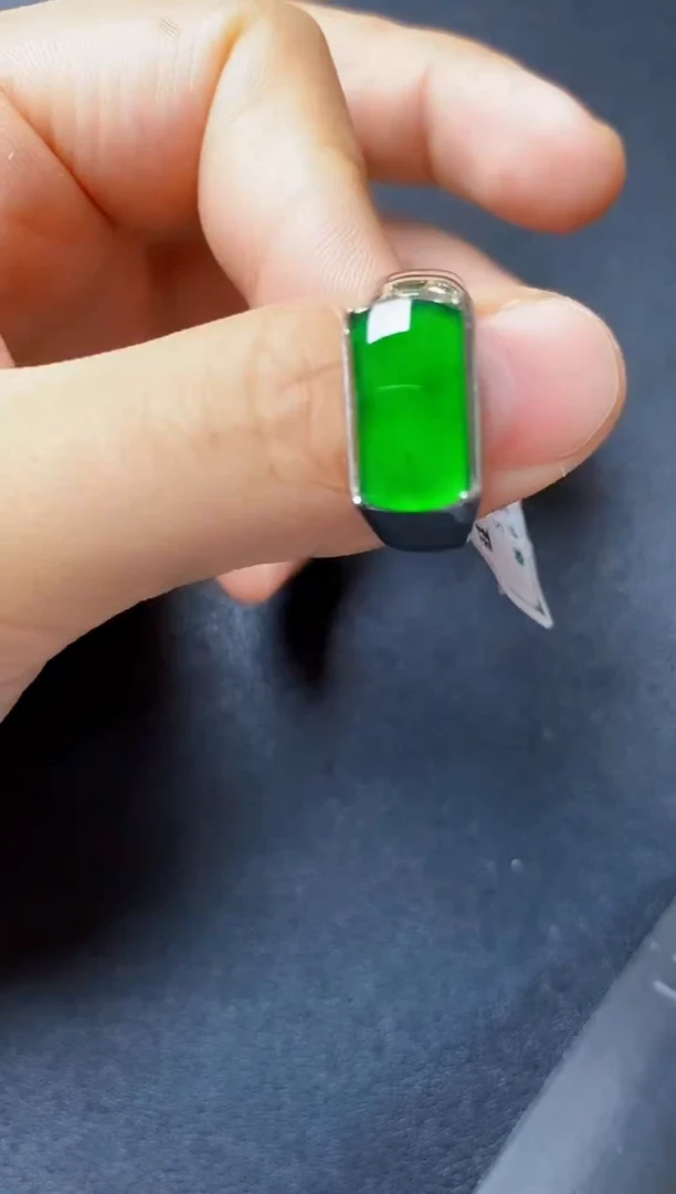 银S925镶嵌戒指翡翠22222222