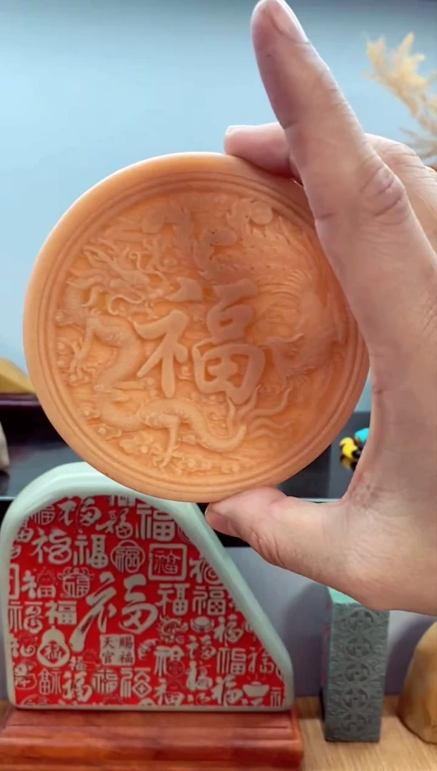 石材福 石头雕刻刻字摆件