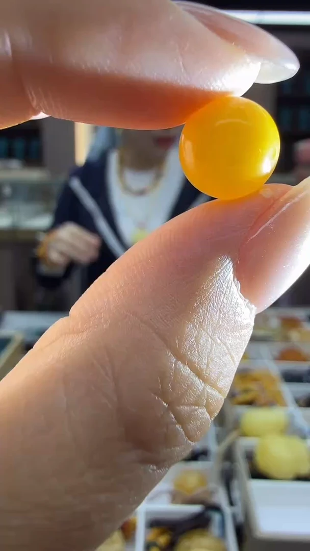 琥珀颈饰未镶嵌7秒拍号 假一罚三 10mm