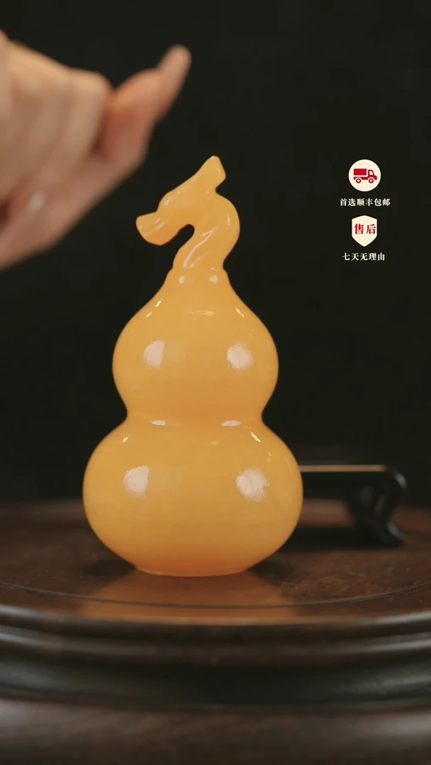 云南石金田黄龙头葫芦摆件