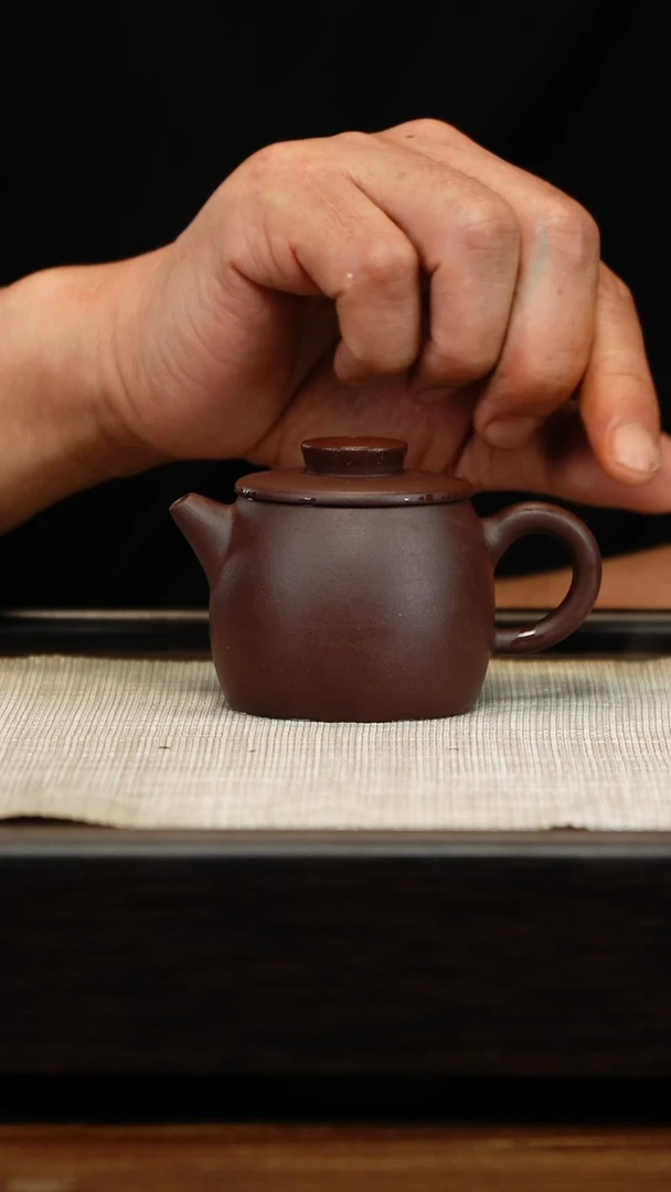 茶壶紫砂老紫泥小巨轮