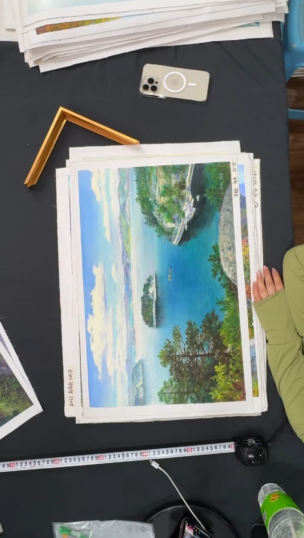 油画【新品含装裱】朝鲜画家原创手绘油画作品