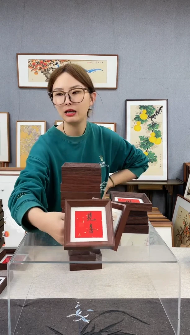 【闪购商品】国画5寸-小摆台作品-见喜