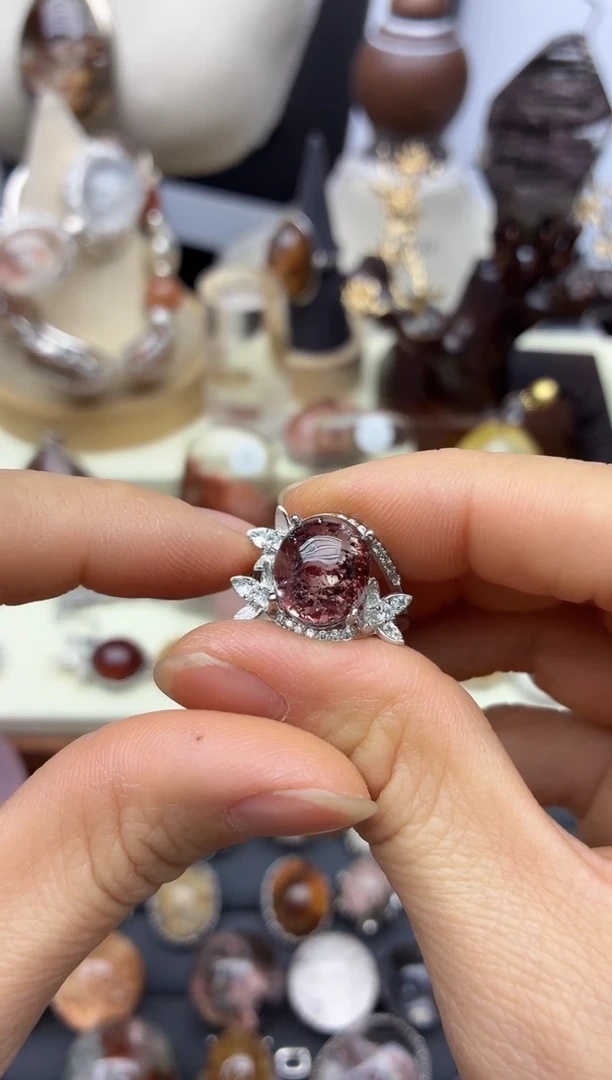 银S925镶嵌珠宝半成品水晶好**双定制