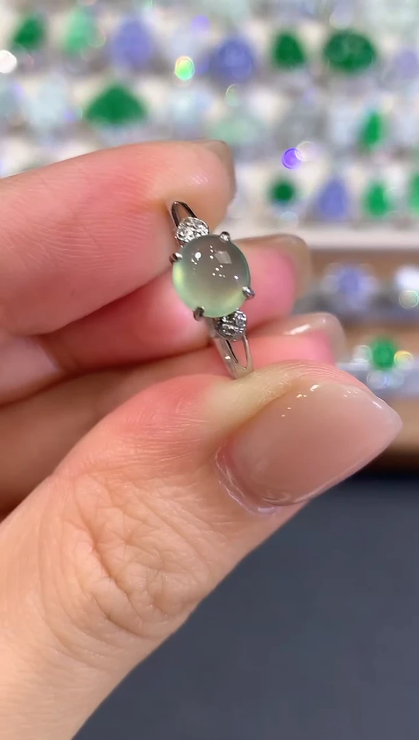 18K金镶嵌戒指翡翠a12多样性一件发货