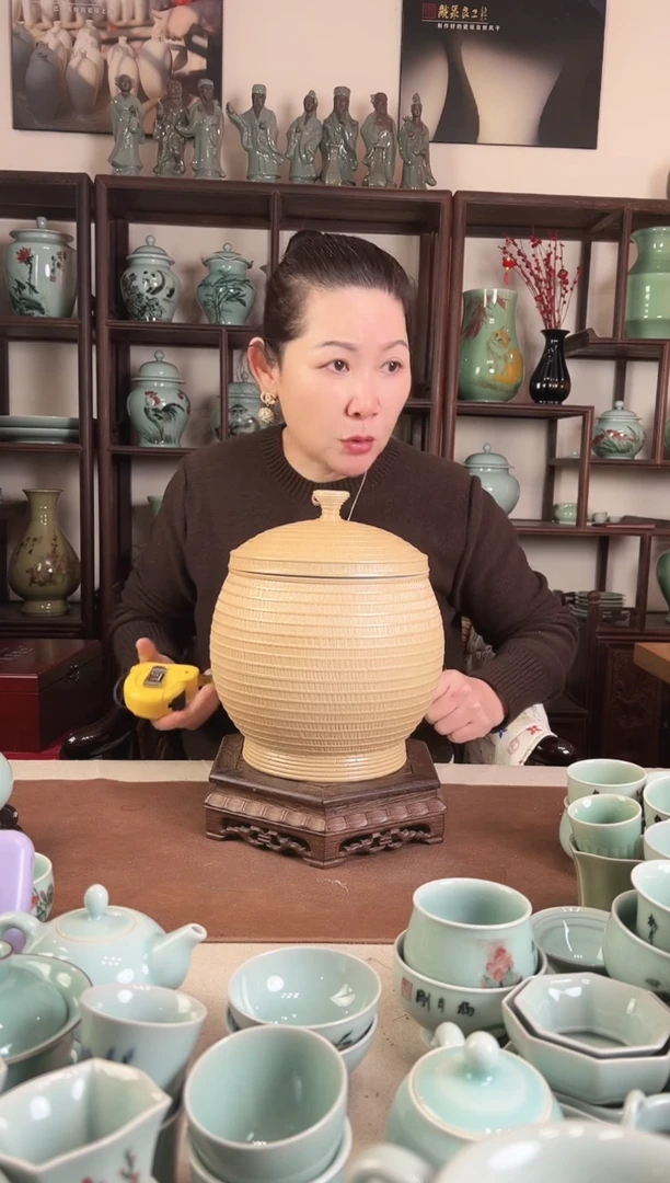 纯手工 草木灰 盖罐