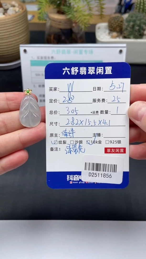 翡翠18K金镶嵌颈饰D2511856