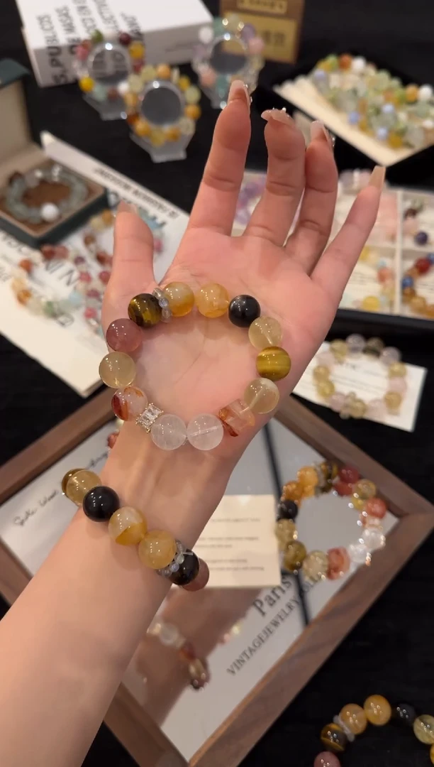 未镶嵌手链水晶多宝x3277