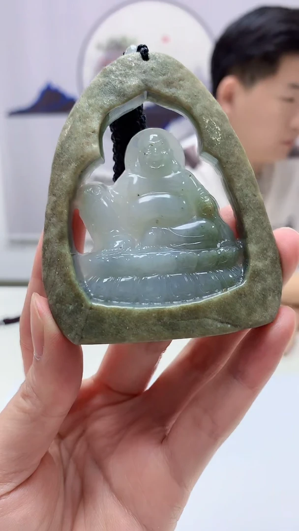 【闪购商品】定制翡翠未镶嵌4917zm-毛货挂件佛公72