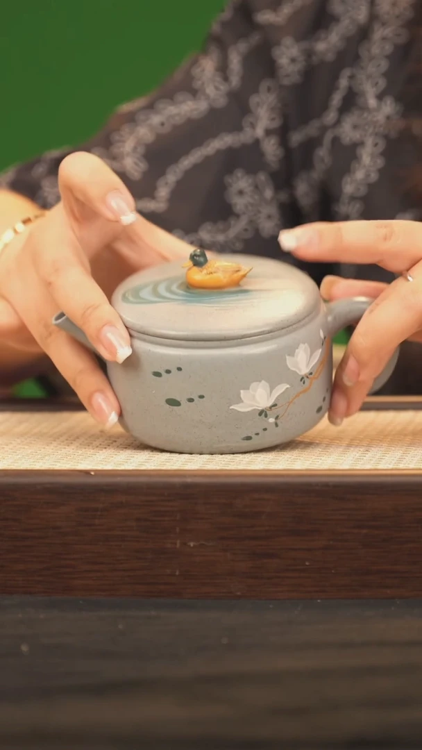 茶壶紫砂0520025319汉瓦 海蓝段