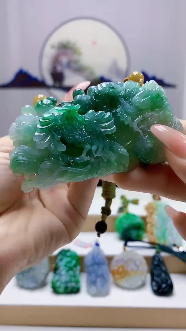 未镶嵌定制翡翠3099ty-毛货挂件140