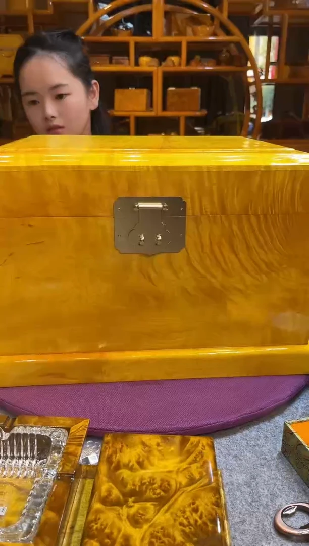 金丝楠满水波纹大号首饰箱婚嫁箱40*30*26