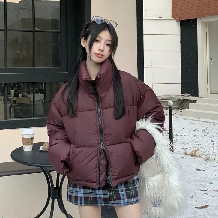 【郭幂幂】90鸭绒短款羽绒宽松韩版冬季网红时尚短款鸭绒羽绒服