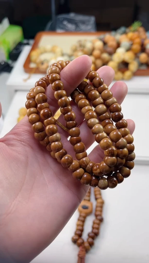 手串菩提根/象牙果库克蒜瓣8mm扭扭肠三圈手串