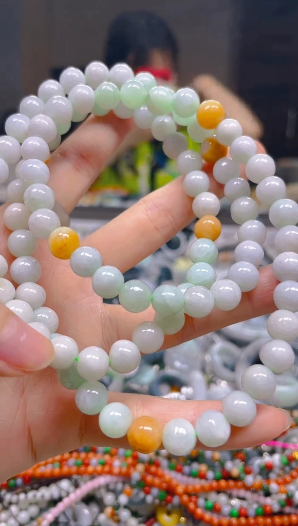 翡翠未镶嵌颈饰7.8MM/Q/翡翠A货一图一物