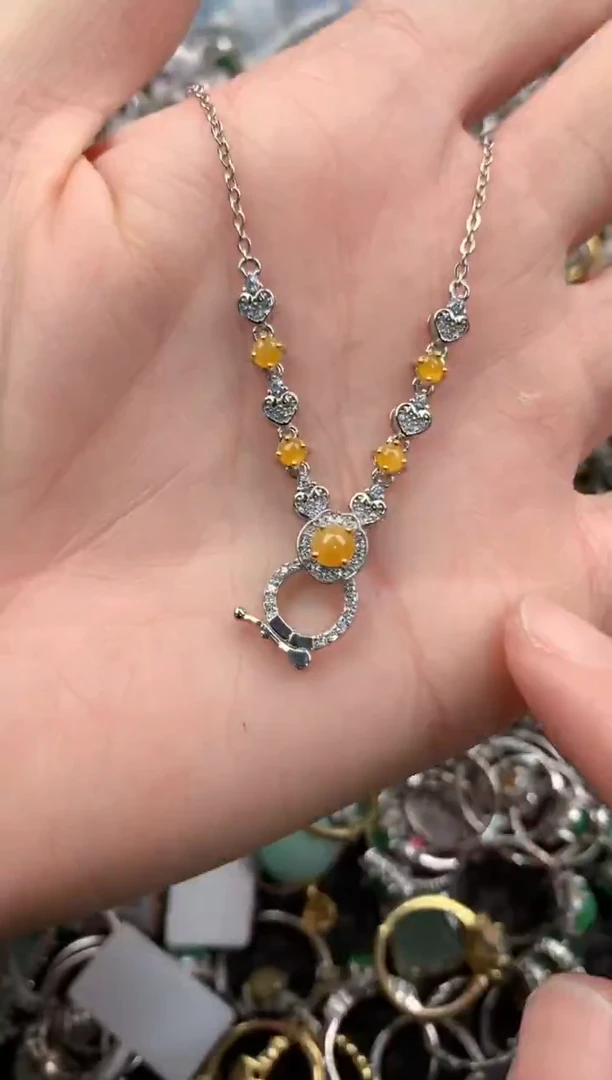 银S925镶嵌戒指翡翠222   8