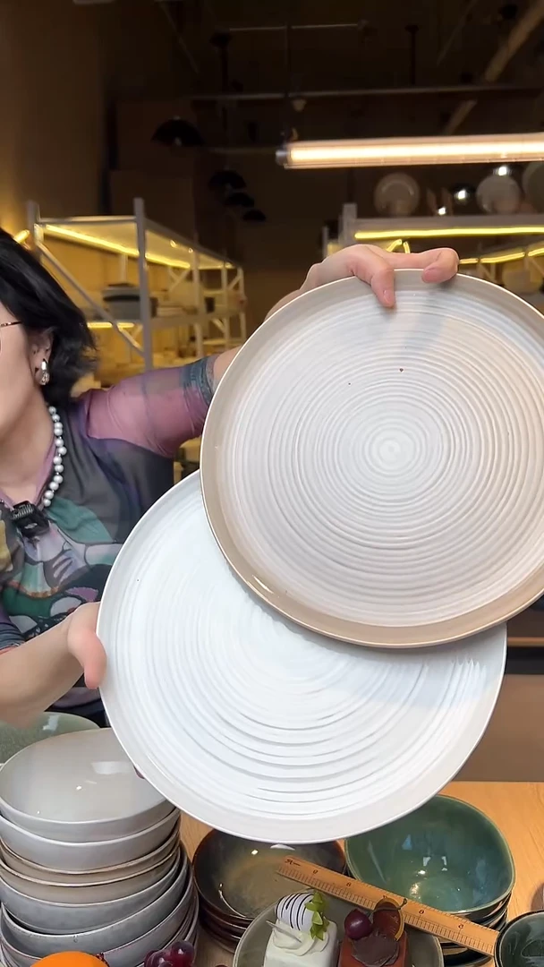 瓷74外贸尾货高温釉下彩陶瓷餐具默认微瑕