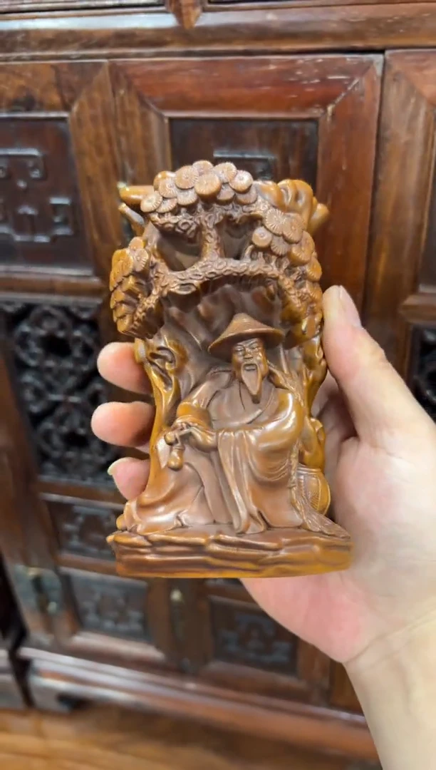 木老**志黄杨木菩提老笔筒