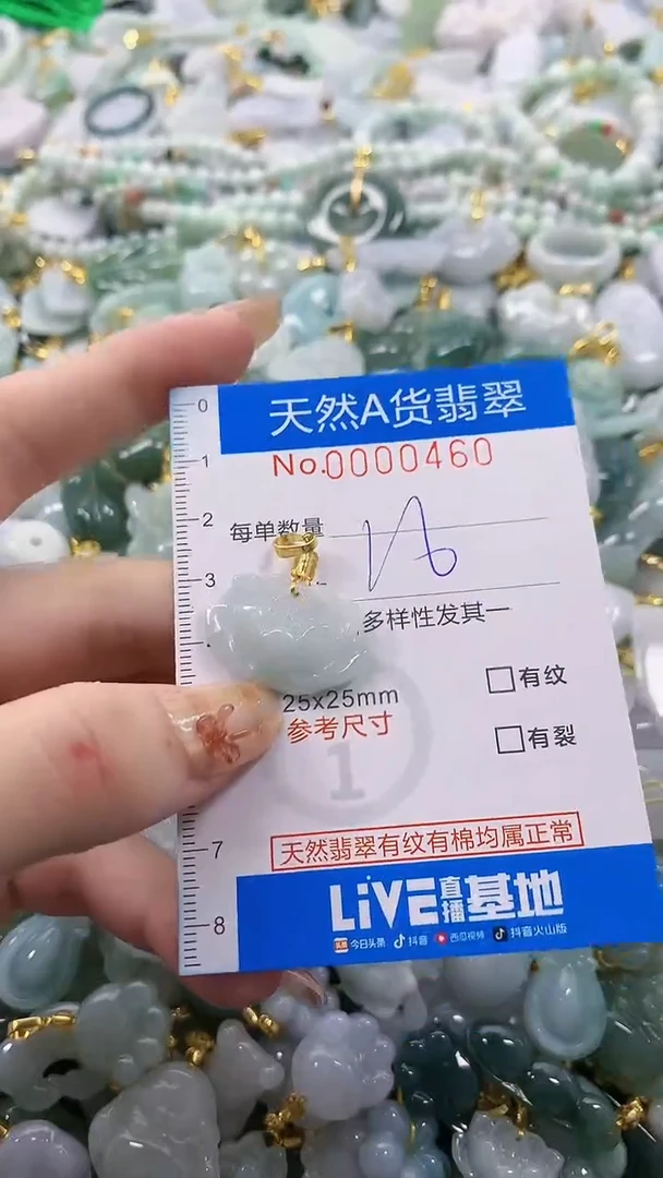 颈饰未镶嵌翡翠净货挂件-0460