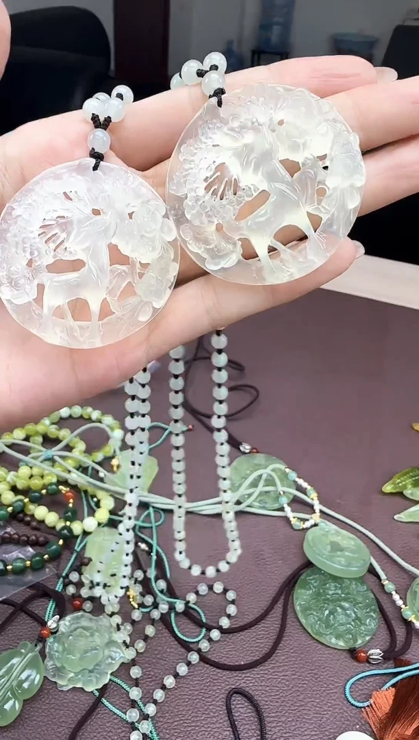 未镶嵌岫玉颈饰多样性发货拍一发一