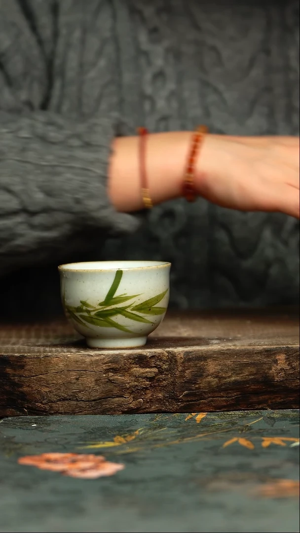 【闪购商品】杯釉下彩手工手绘同款陶器