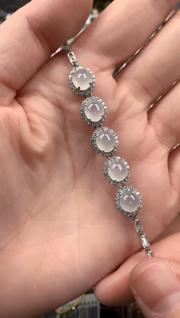 银S925镶嵌戒指翡翠11  8