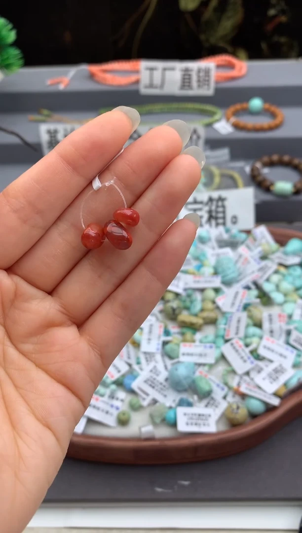 未镶嵌单珠南红玛瑙茜.F02