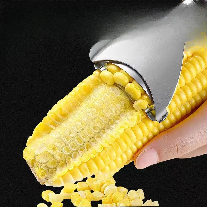 厨房玉米剥粒神器不锈钢玉米刨家用剥玉米手动削玉米脱粒器瓜果刀