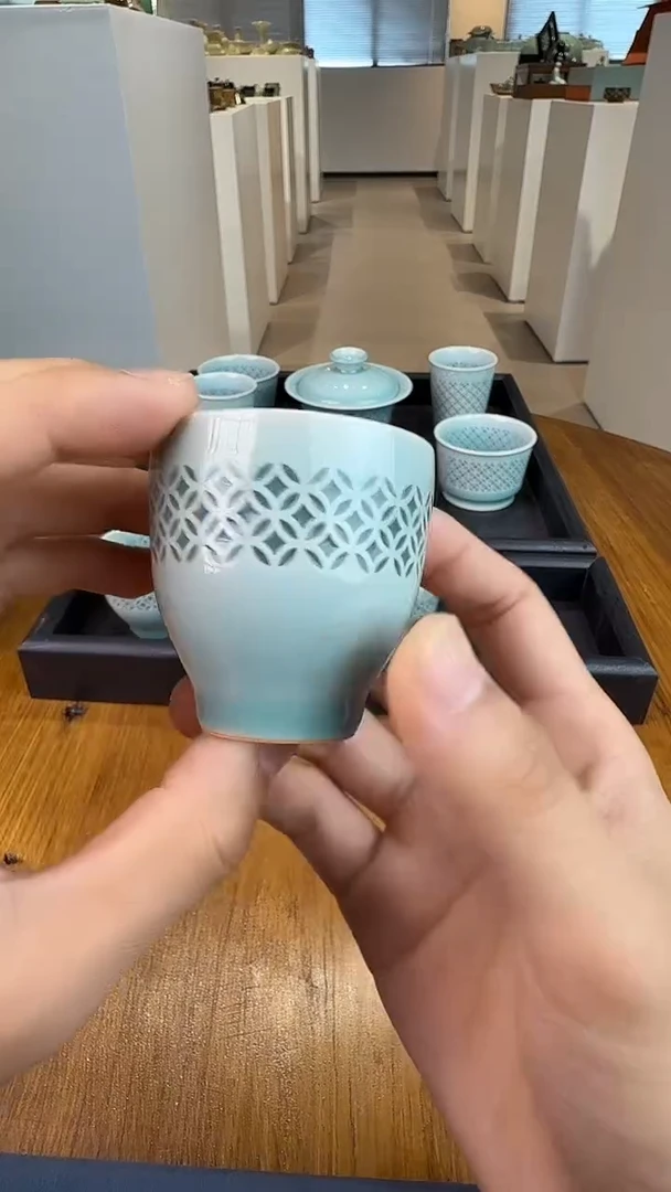 青瓷手工茶器包邮
