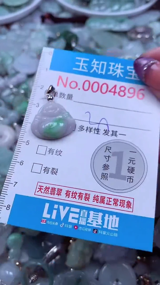 翡翠未镶嵌吊坠(不含链)4896