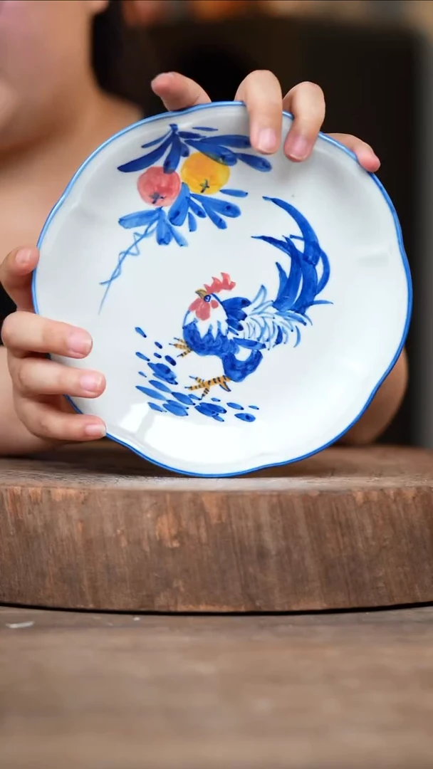 瓷片景德镇高温釉下彩（食品级）
